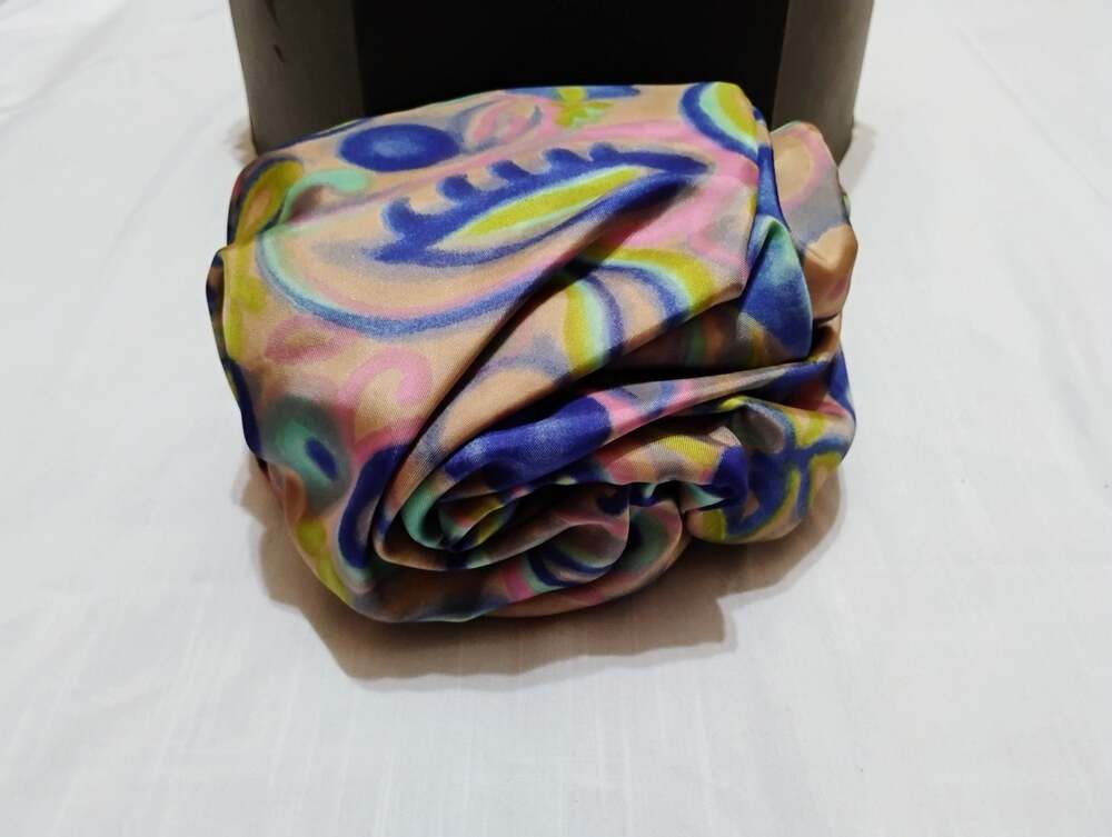 Vintage Palais Royal Psychedelic Swirl Beret Hat with Union Label